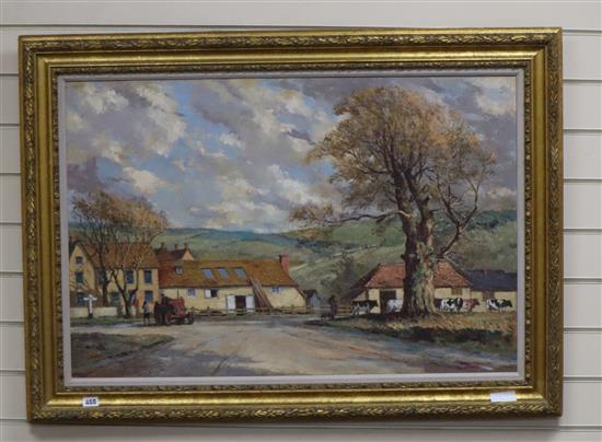 Eric Bruce McKay (1907-1989), oil on canvas, Sussex farm near Friston, signed, 60 x 91cm